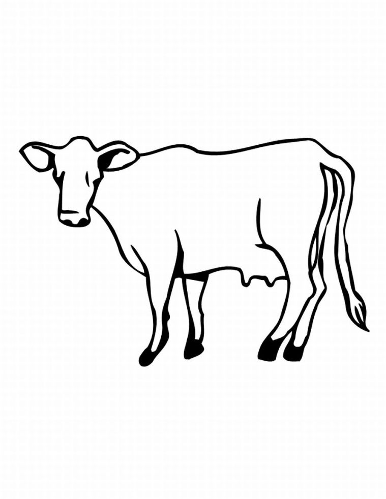 Malvorlage: Kuh (Tiere) #13274 - Kostenlose Malvorlagen zum Ausdrucken