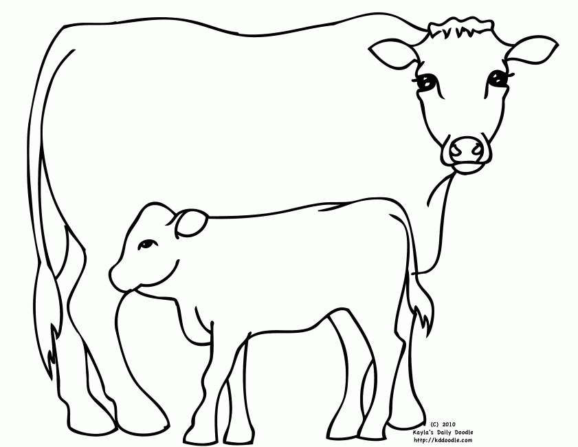 Malvorlage: Kuh (Tiere) #13282 - Kostenlose Malvorlagen zum Ausdrucken