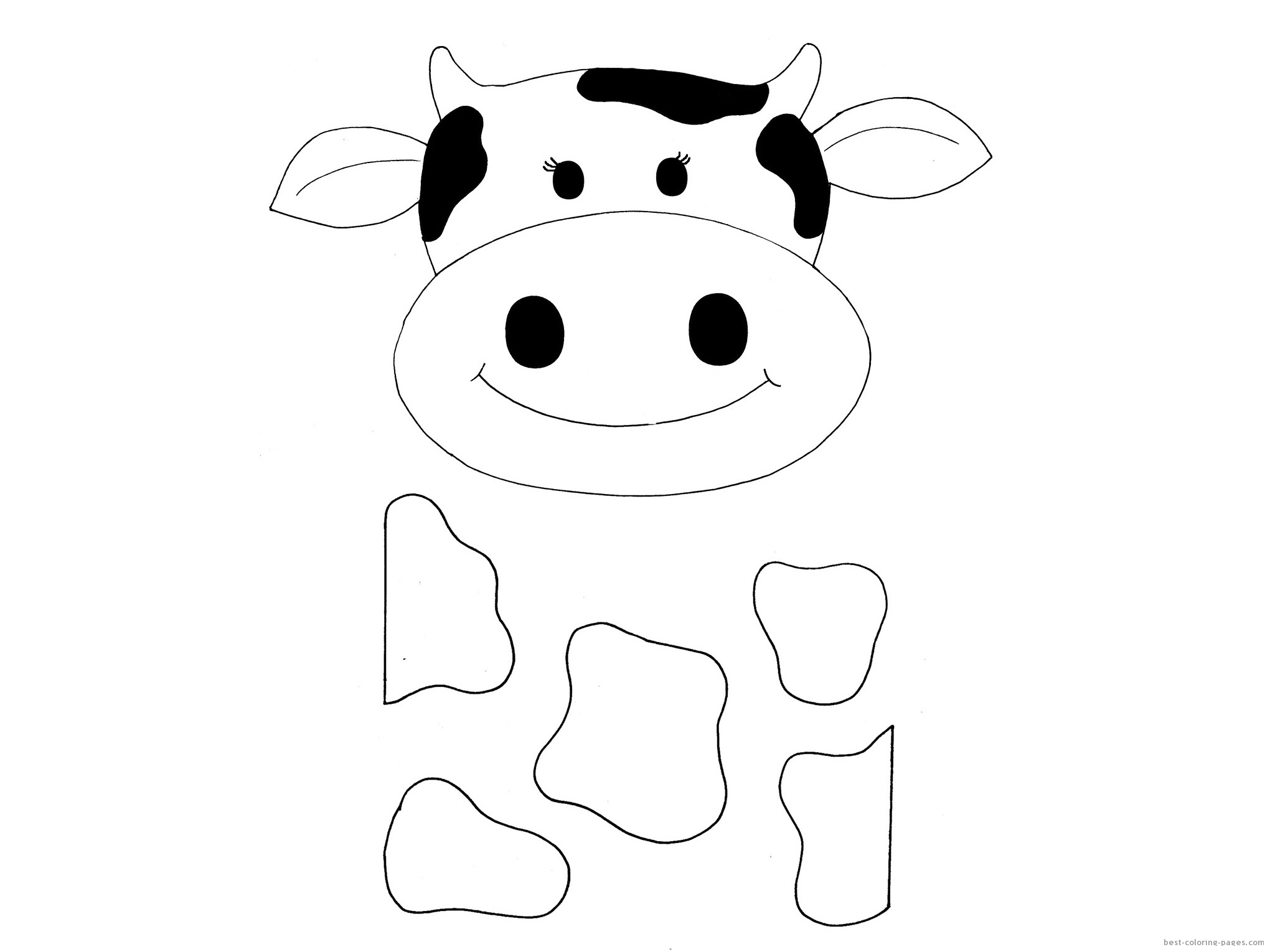 Malvorlage: Kuh (Tiere) #13315 - Kostenlose Malvorlagen zum Ausdrucken