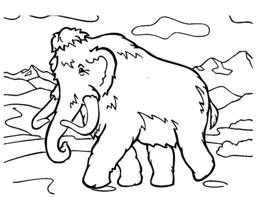 Malvorlage: Mammut (Tiere) #19182 - Kostenlose Malvorlagen zum Ausdrucken
