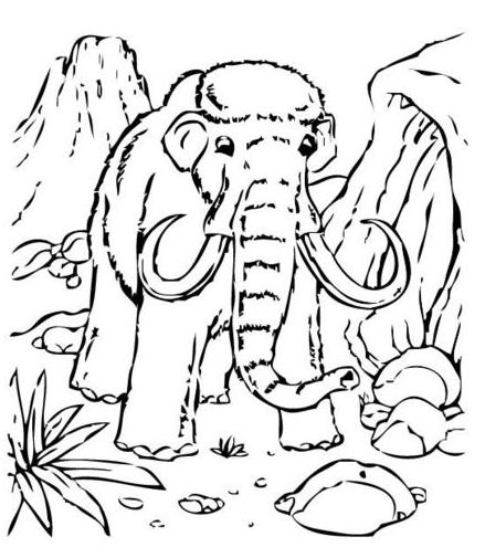 Malvorlage: Mammut (Tiere) #19183 - Kostenlose Malvorlagen zum Ausdrucken