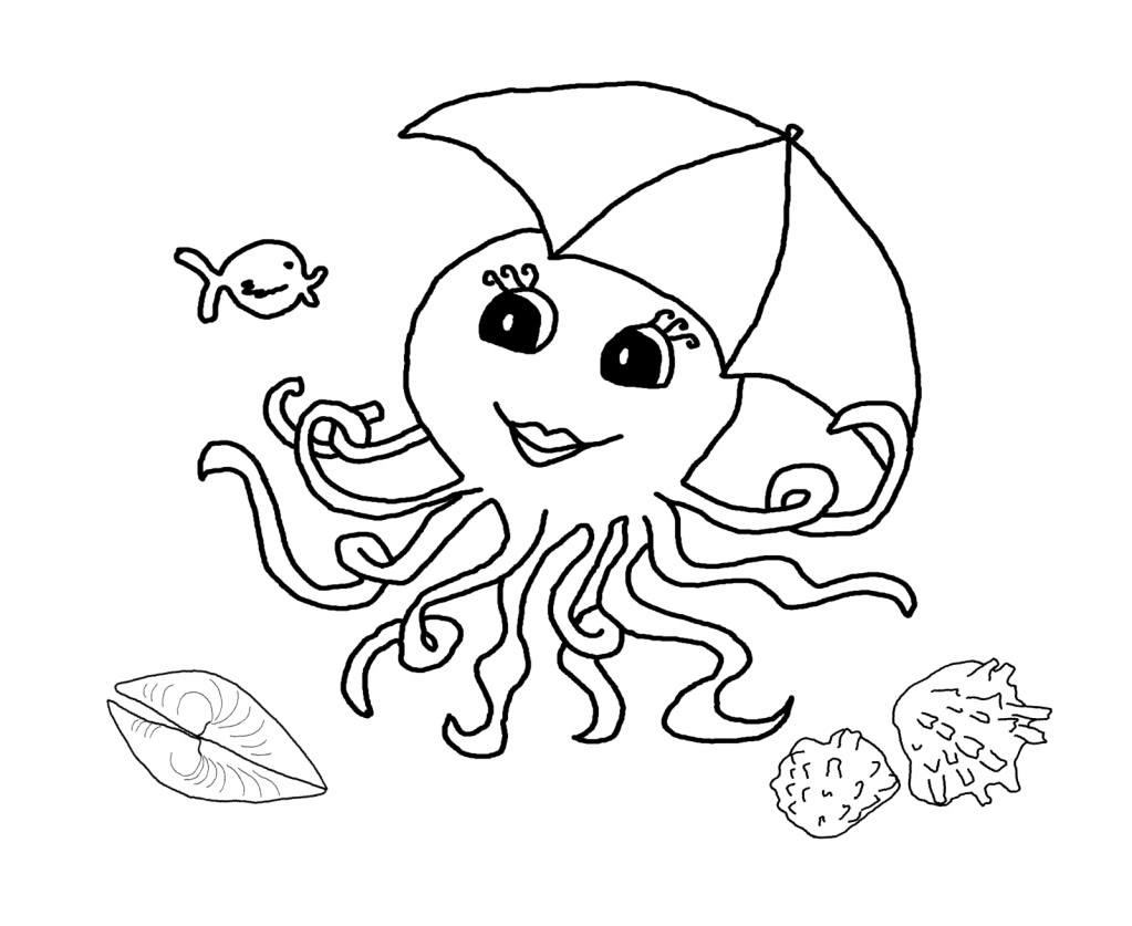 Malvorlage: Oktopus (Tiere) #18990 - Kostenlose Malvorlagen zum Ausdrucken