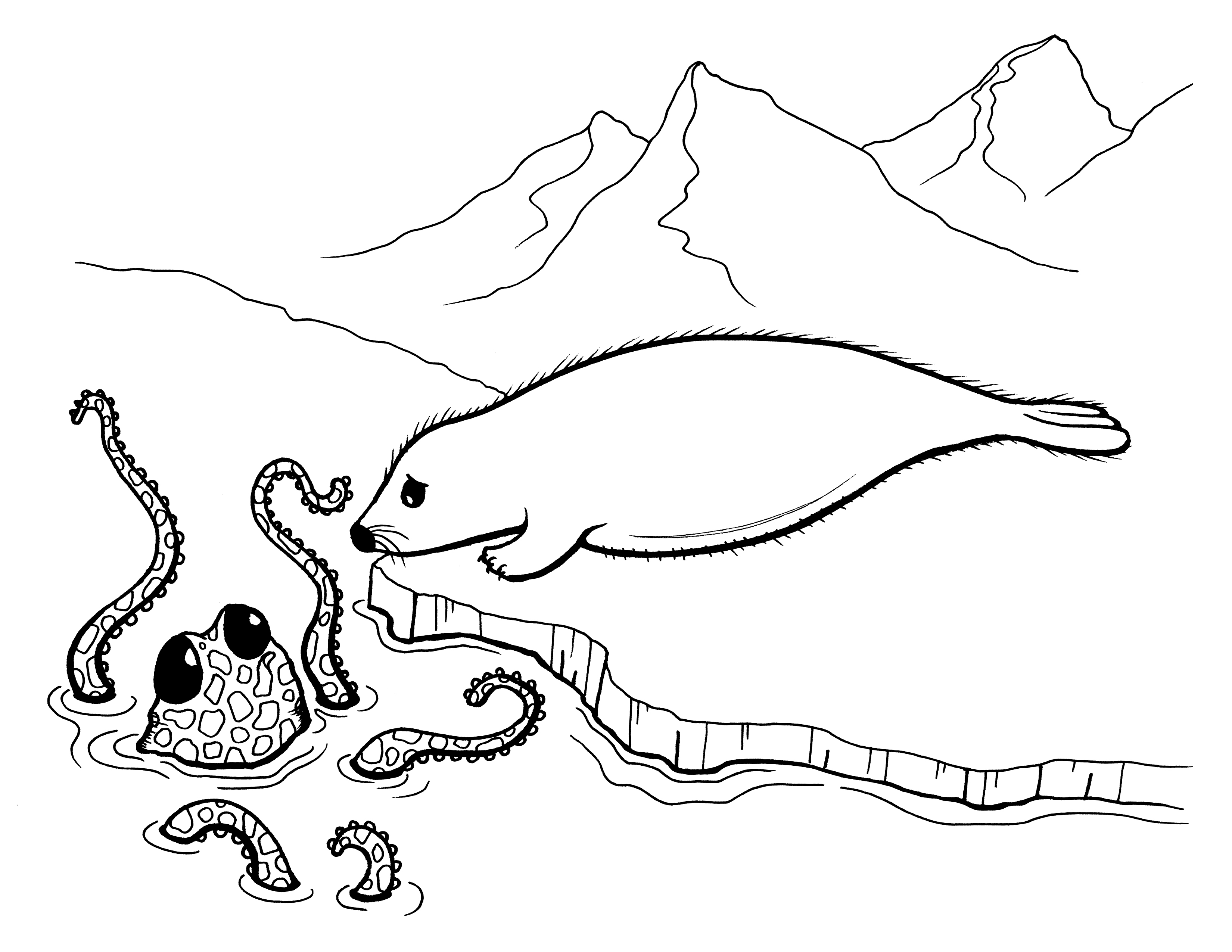 Malvorlage: Oktopus (Tiere) #19023 - Kostenlose Malvorlagen zum Ausdrucken
