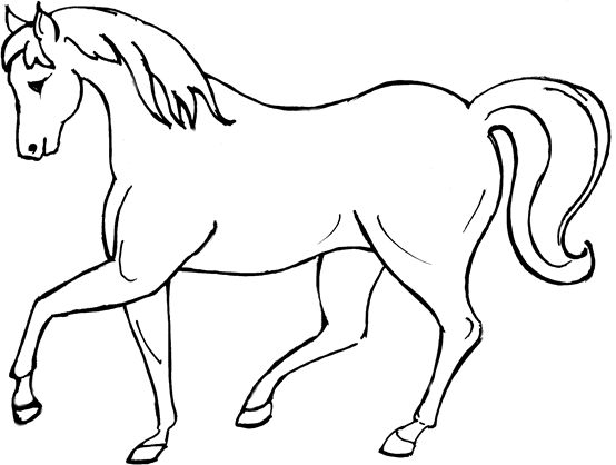 Malvorlage: Pferd (Tiere) #2195 - Kostenlose Malvorlagen zum Ausdrucken