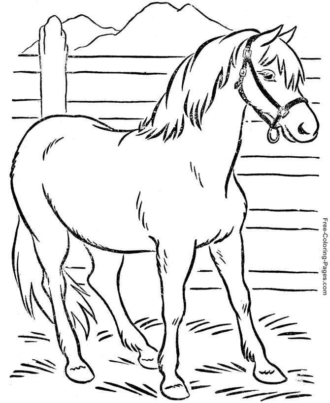 Malvorlage: Pferd (Tiere) #2197 - Kostenlose Malvorlagen zum Ausdrucken