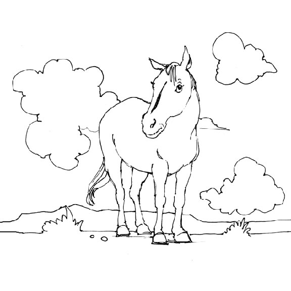 Malvorlage: Pferd (Tiere) #2206 - Kostenlose Malvorlagen zum Ausdrucken