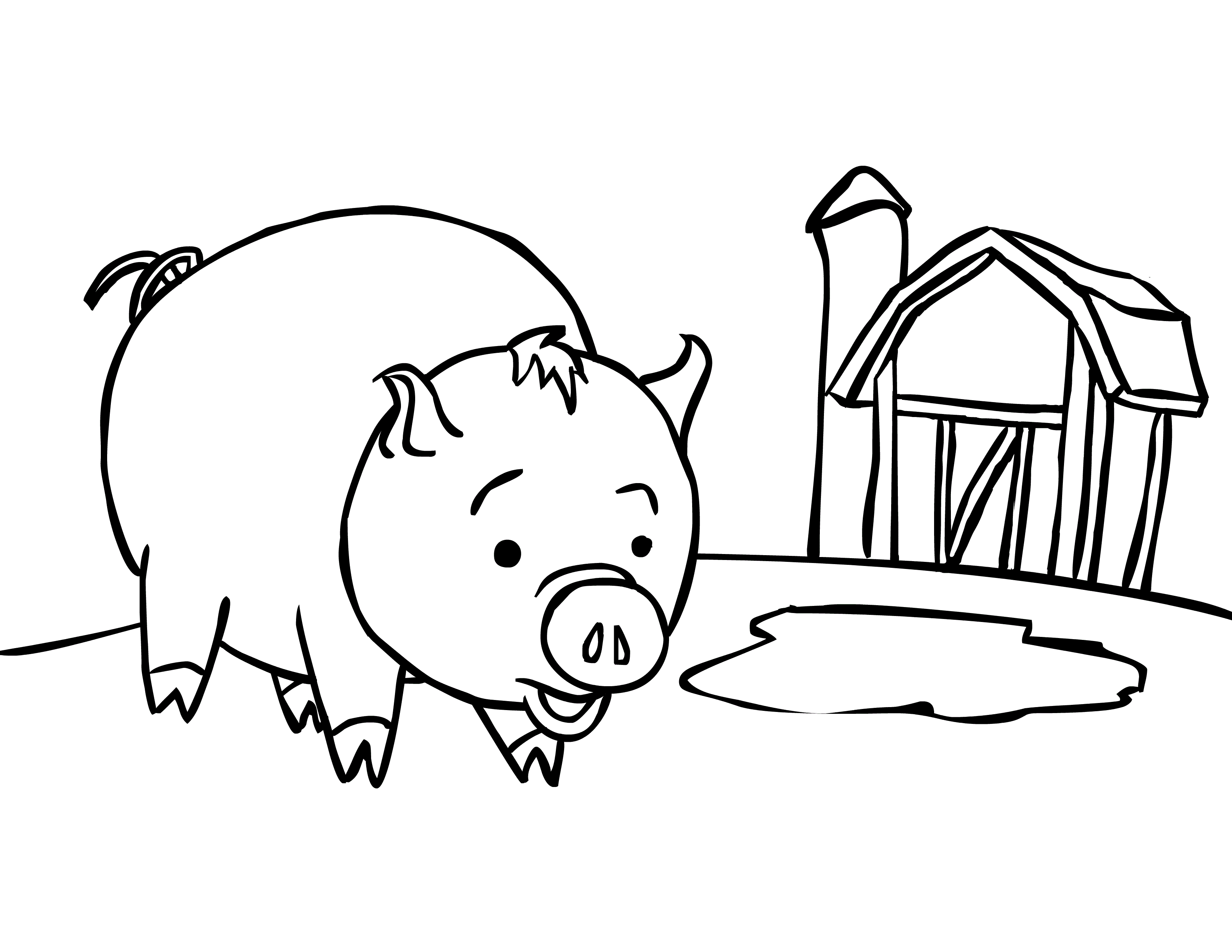 Malvorlage: Schwein (Tiere) #3598 - Kostenlose Malvorlagen zum Ausdrucken