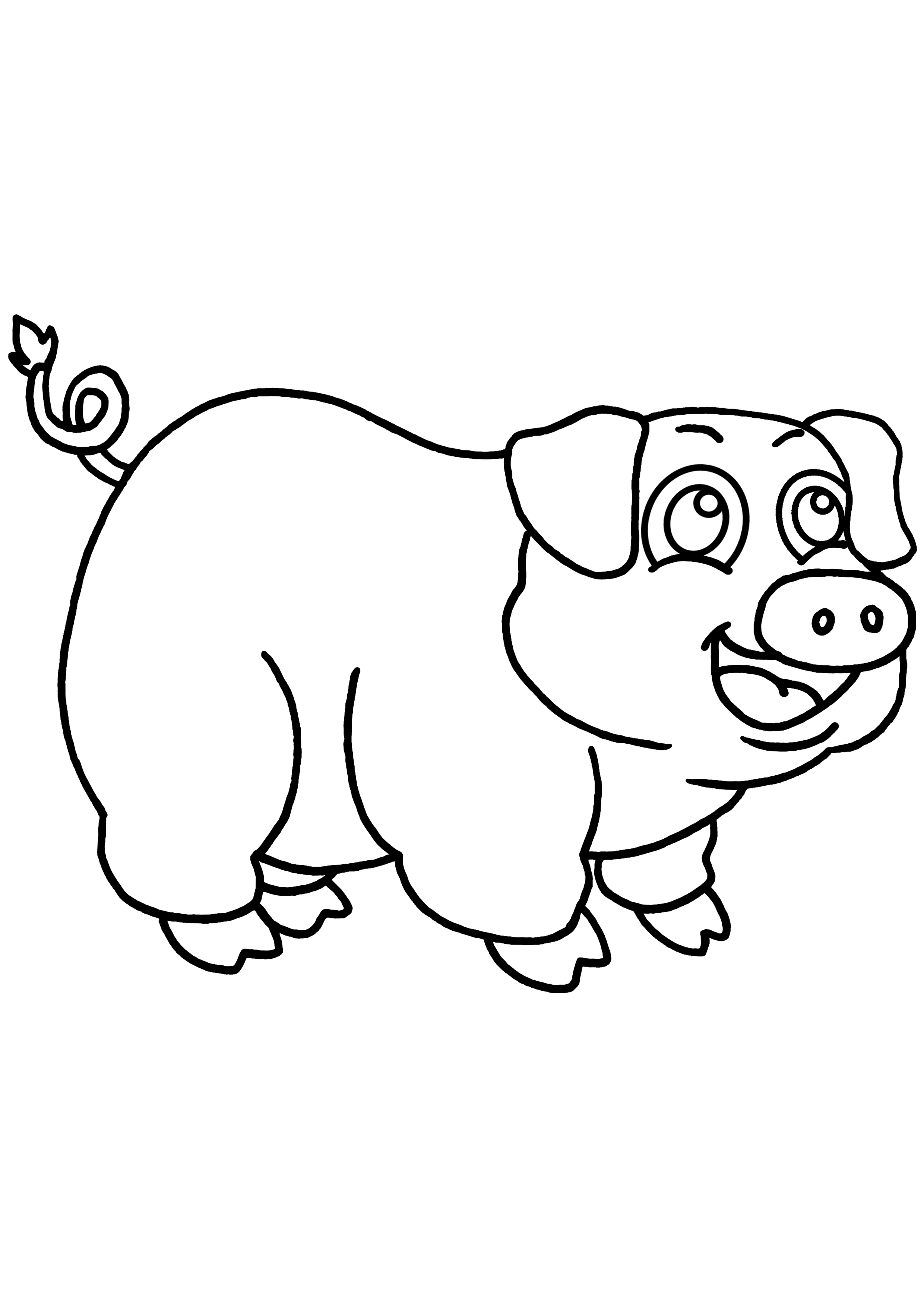 Malvorlage: Schwein (Tiere) #3620 - Kostenlose Malvorlagen zum Ausdrucken