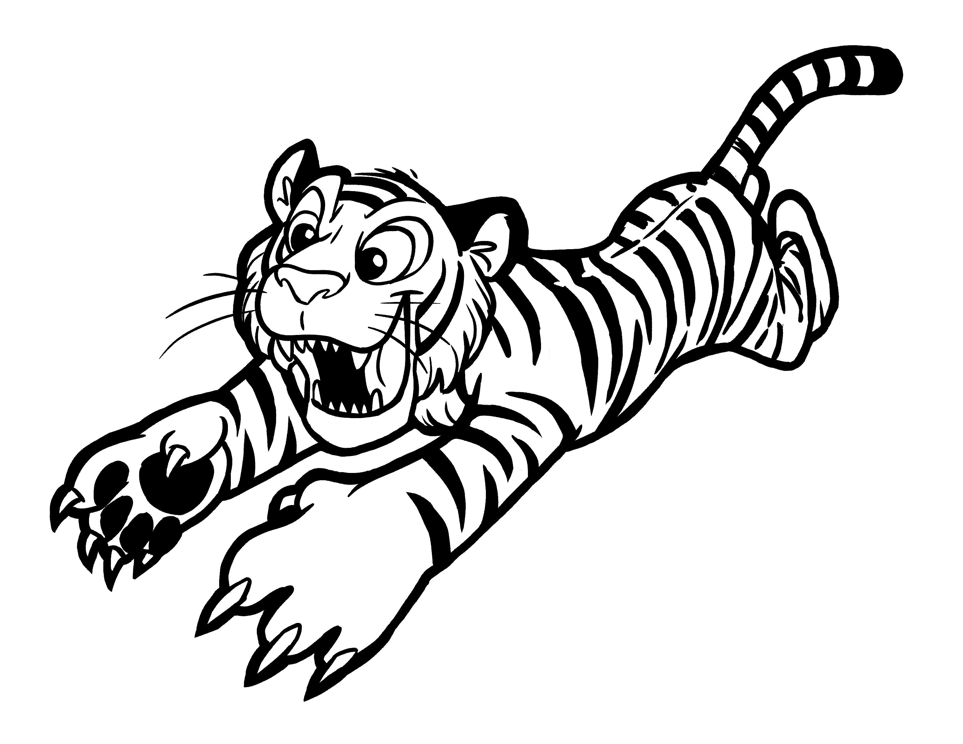 Malvorlage: Tiger (Tiere) #13589 - Kostenlose Malvorlagen zum Ausdrucken
