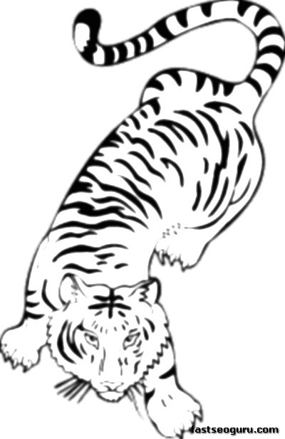 Malvorlage: Tiger (Tiere) #13663 - Kostenlose Malvorlagen zum Ausdrucken