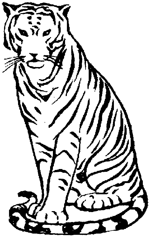 Malvorlage: Tiger (Tiere) #13736 - Kostenlose Malvorlagen zum Ausdrucken