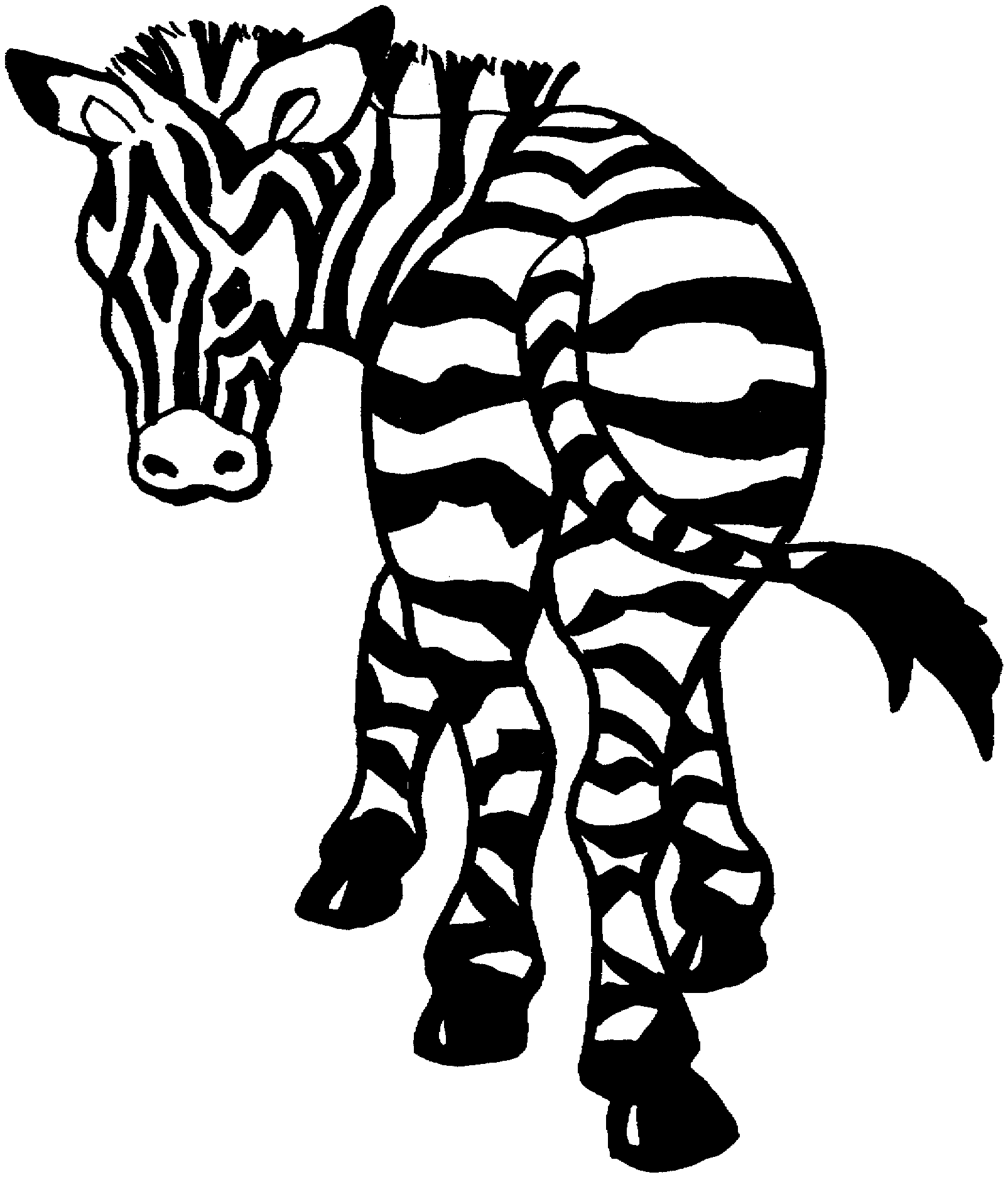 Malvorlage: Zebra (Tiere) #13078 - Kostenlose Malvorlagen zum Ausdrucken