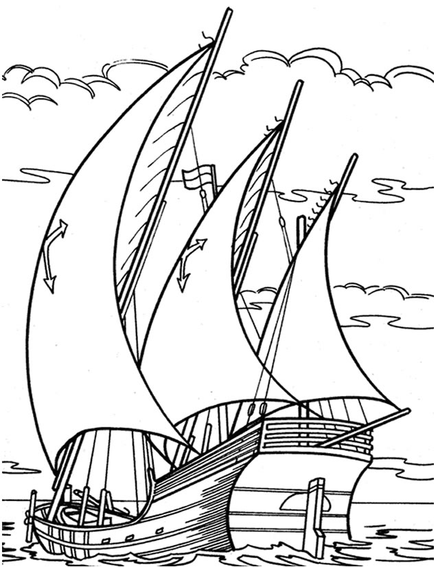 Malvorlage: Boot Schiff (Transport) #137485 - Kostenlose Malvorlagen zum Ausdrucken