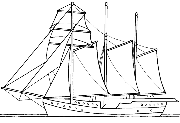 Malvorlage: Boot Schiff (Transport) #137653 - Kostenlose Malvorlagen zum Ausdrucken