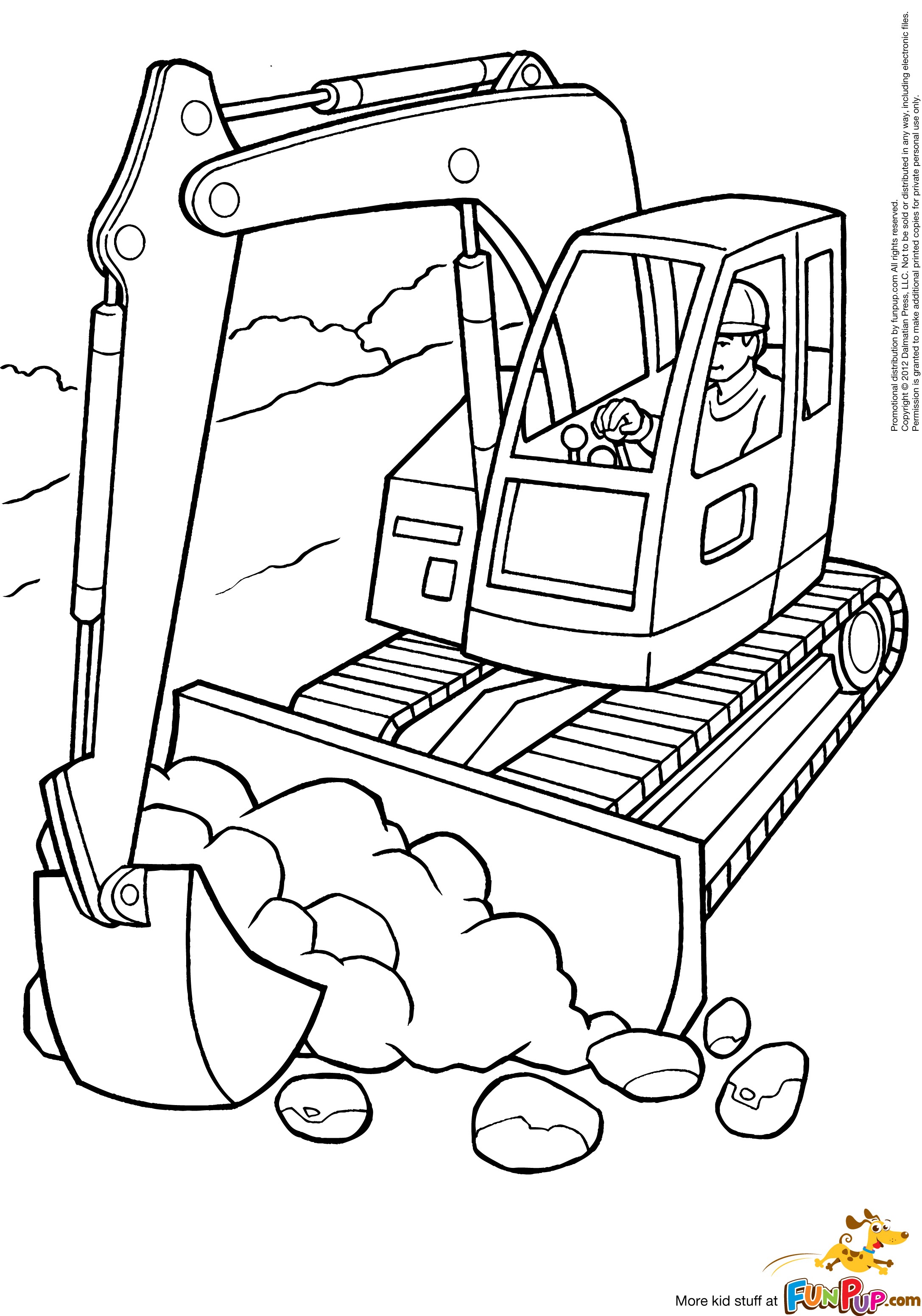 Malvorlage: Bulldozer / mechanischer Bagger (Transport) #141678 - Kostenlose Malvorlagen zum Ausdrucken