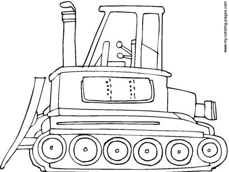 Malvorlage: Bulldozer / mechanischer Bagger (Transport) #141688 - Kostenlose Malvorlagen zum Ausdrucken