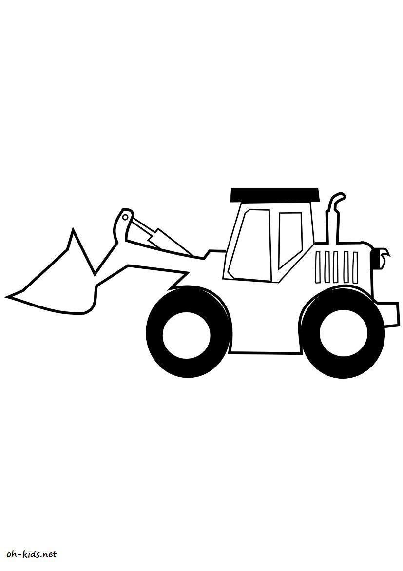 Malvorlage: Bulldozer / mechanischer Bagger (Transport) #141693 - Kostenlose Malvorlagen zum Ausdrucken