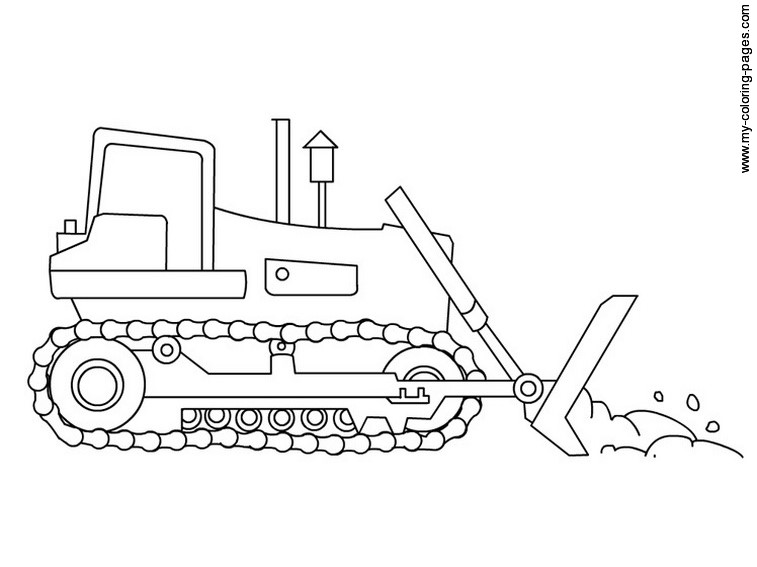 Malvorlage: Bulldozer / mechanischer Bagger (Transport) #141694 - Kostenlose Malvorlagen zum Ausdrucken