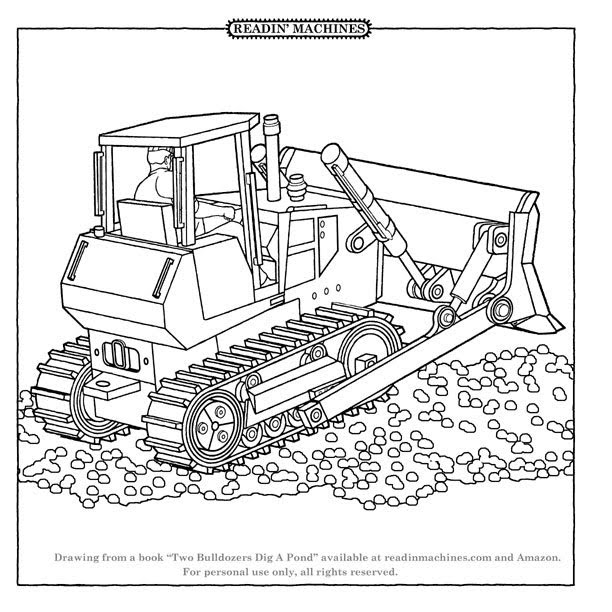 Malvorlage: Bulldozer / mechanischer Bagger (Transport) #141704 - Kostenlose Malvorlagen zum Ausdrucken