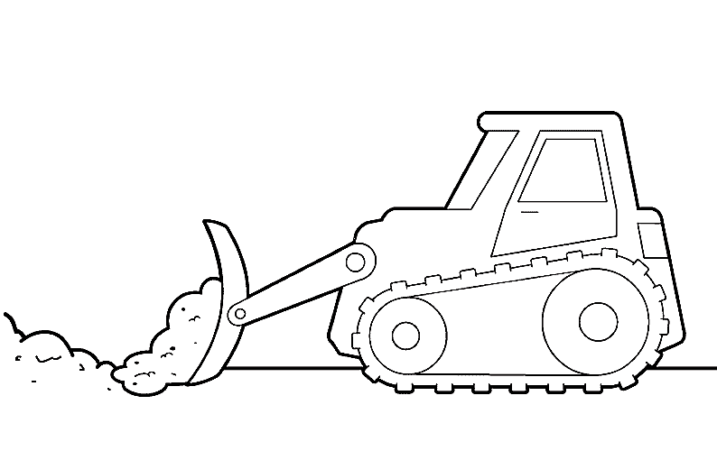 Malvorlage: Bulldozer / mechanischer Bagger (Transport) #141744 - Kostenlose Malvorlagen zum Ausdrucken