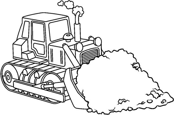 Malvorlage: Bulldozer / mechanischer Bagger (Transport) #141754 - Kostenlose Malvorlagen zum Ausdrucken