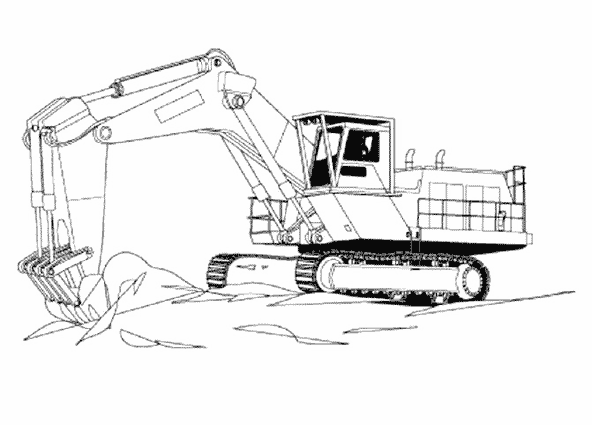 Malvorlage: Bulldozer / mechanischer Bagger (Transport) #141766 - Kostenlose Malvorlagen zum Ausdrucken