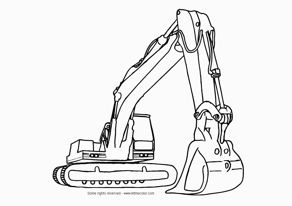Malvorlage: Bulldozer / mechanischer Bagger (Transport) #141777 - Kostenlose Malvorlagen zum Ausdrucken