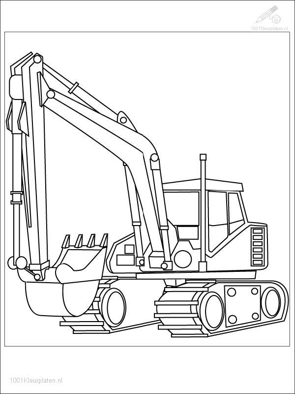 Malvorlage: Bulldozer / mechanischer Bagger (Transport) #141782 - Kostenlose Malvorlagen zum Ausdrucken