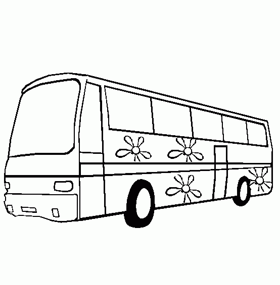 Malvorlage: Bus / Reisebus (Transport) #135282 - Kostenlose Malvorlagen zum Ausdrucken