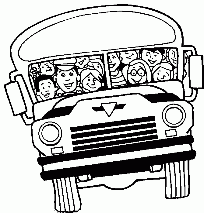Malvorlage: Bus / Reisebus (Transport) #135287 - Kostenlose Malvorlagen zum Ausdrucken