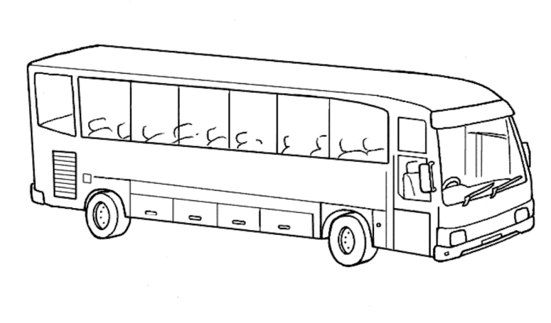 Malvorlage: Bus / Reisebus (Transport) #135300 - Kostenlose Malvorlagen zum Ausdrucken