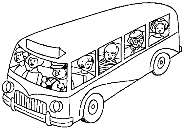 Malvorlage: Bus / Reisebus (Transport) #135305 - Kostenlose Malvorlagen zum Ausdrucken