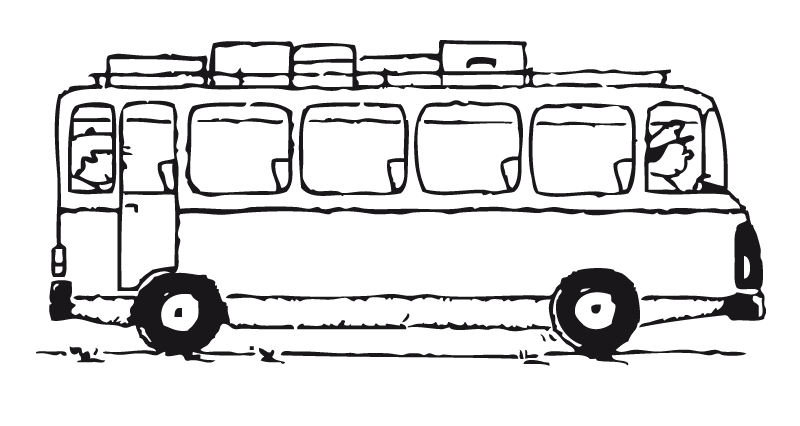 Malvorlage: Bus / Reisebus (Transport) #135307 - Kostenlose Malvorlagen zum Ausdrucken