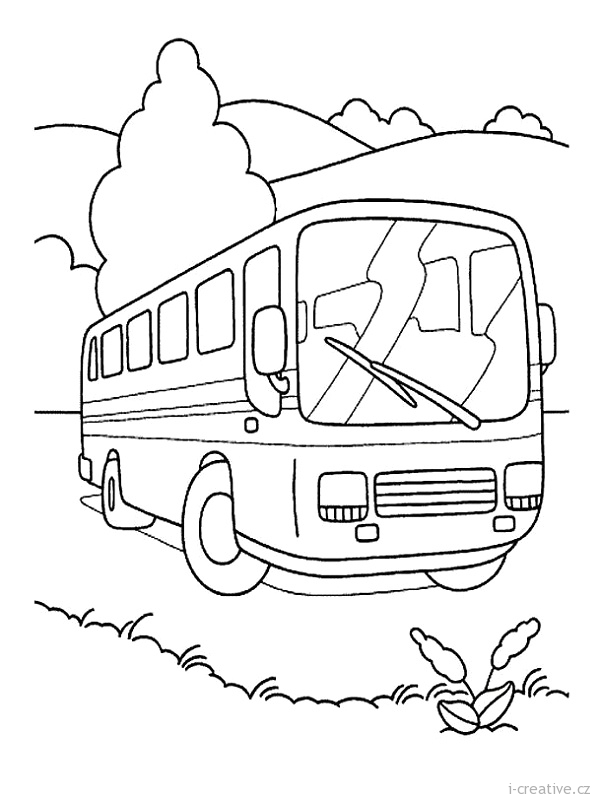 Malvorlage: Bus / Reisebus (Transport) #135308 - Kostenlose Malvorlagen zum Ausdrucken