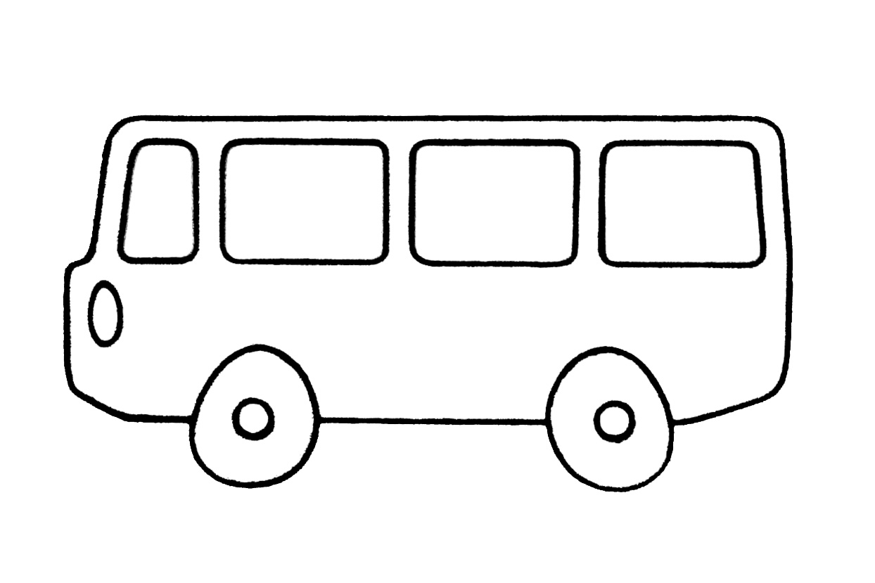 Malvorlage: Bus / Reisebus (Transport) #135322 - Kostenlose Malvorlagen zum Ausdrucken