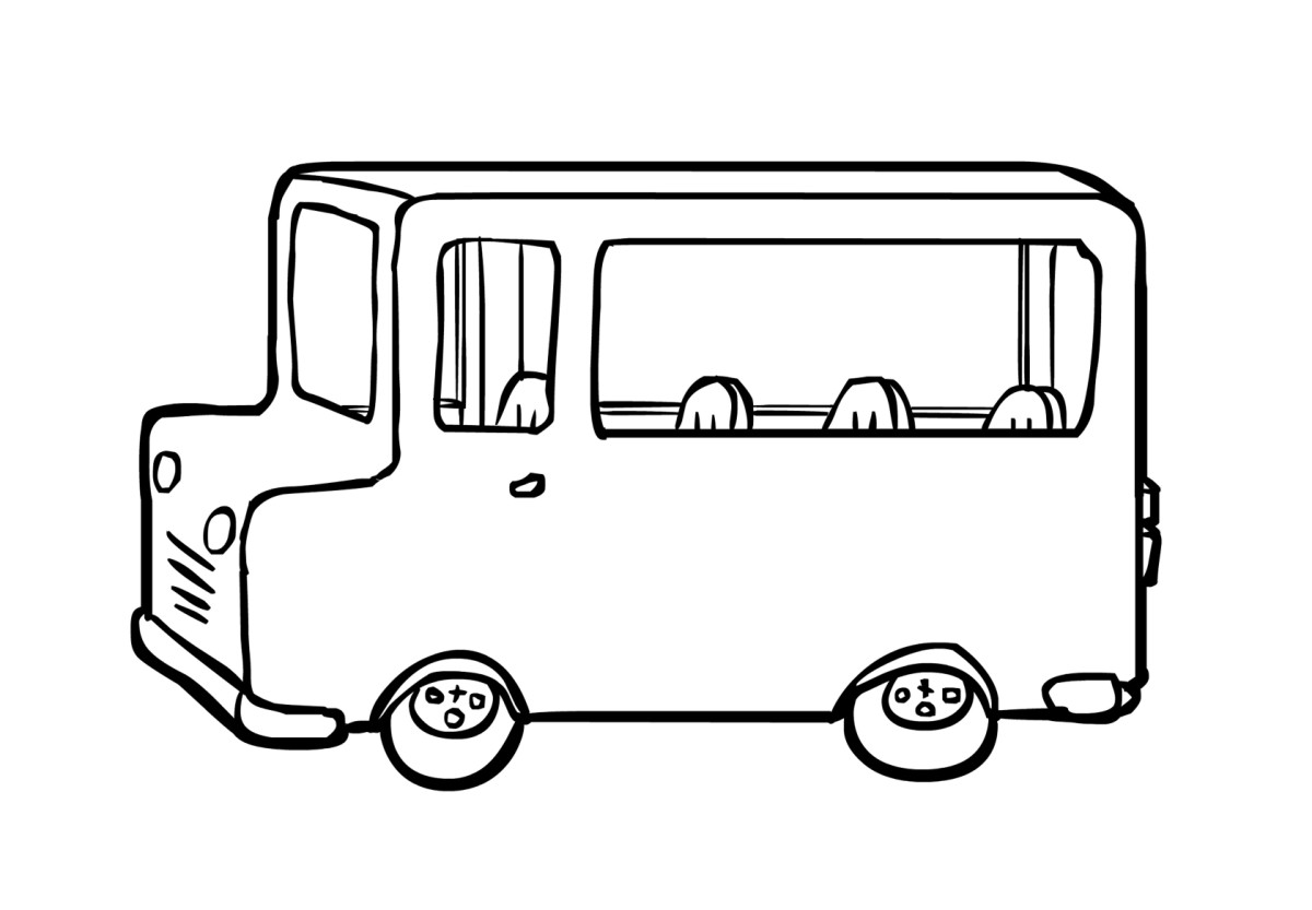 Malvorlage: Bus / Reisebus (Transport) #135329 - Kostenlose Malvorlagen zum Ausdrucken