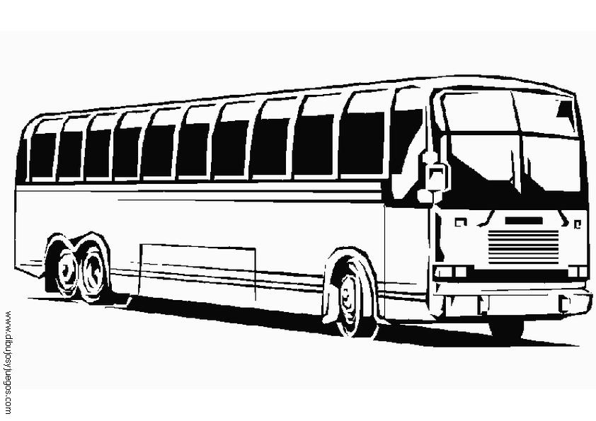 Malvorlage: Bus / Reisebus (Transport) #135343 - Kostenlose Malvorlagen zum Ausdrucken