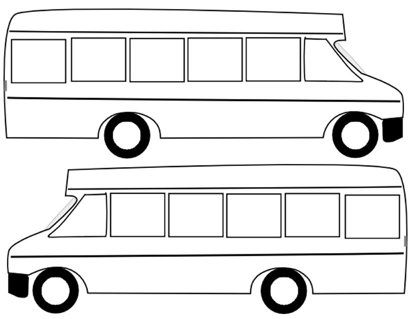 Malvorlage: Bus / Reisebus (Transport) #135359 - Kostenlose Malvorlagen zum Ausdrucken