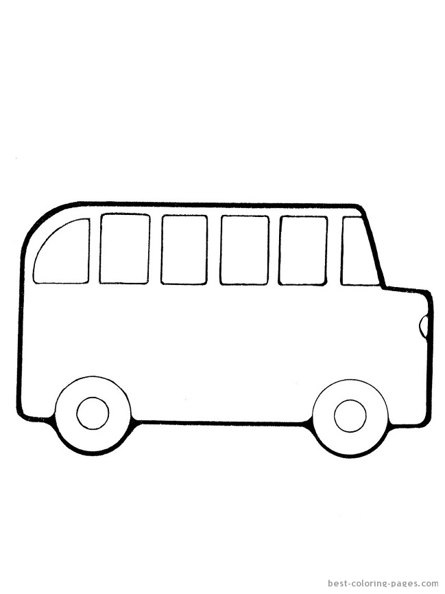 Malvorlage: Bus / Reisebus (Transport) #135362 - Kostenlose Malvorlagen zum Ausdrucken