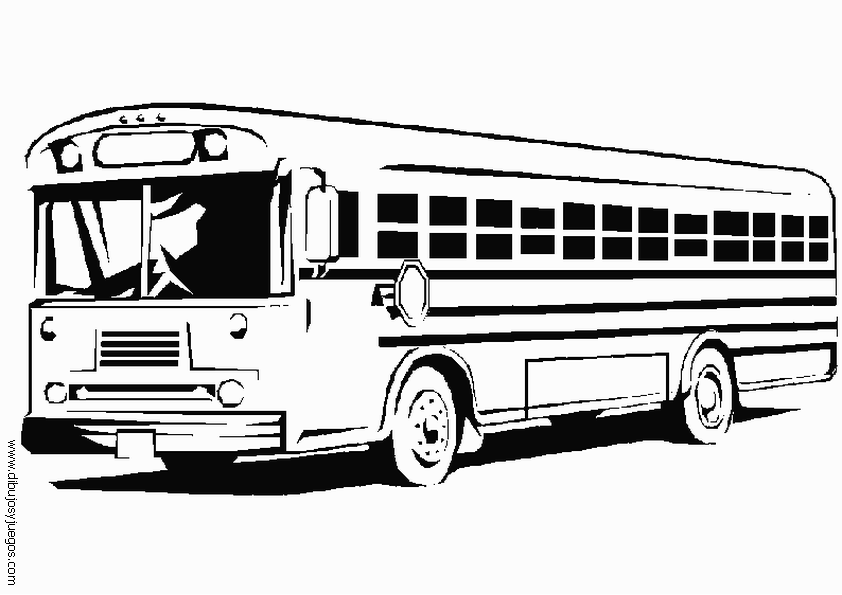 Malvorlage: Bus / Reisebus (Transport) #135375 - Kostenlose Malvorlagen zum Ausdrucken