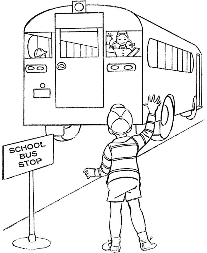 Malvorlage: Bus / Reisebus (Transport) #135396 - Kostenlose Malvorlagen zum Ausdrucken