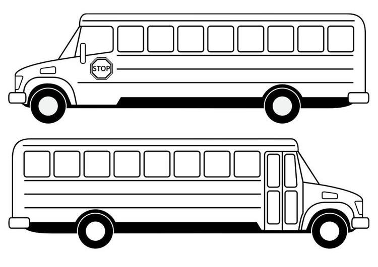Malvorlage: Bus / Reisebus (Transport) #135423 - Kostenlose Malvorlagen zum Ausdrucken
