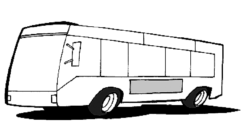 Malvorlage: Bus / Reisebus (Transport) #135438 - Kostenlose Malvorlagen zum Ausdrucken