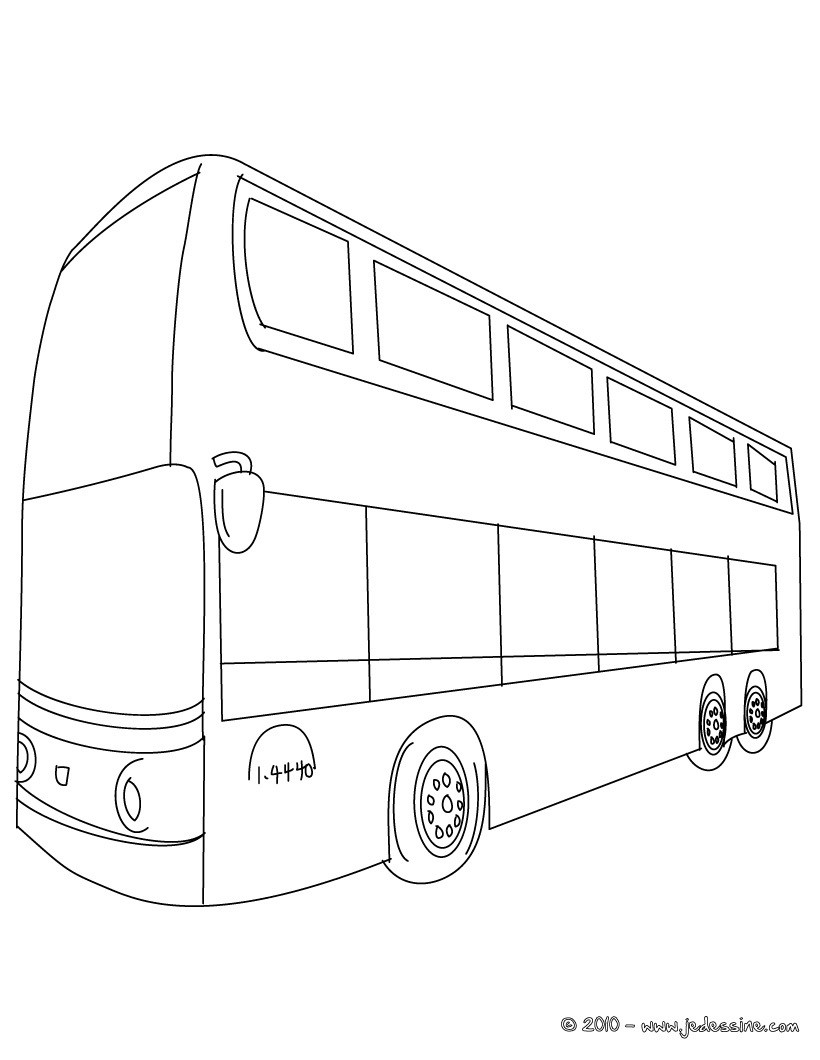 Malvorlage: Bus / Reisebus (Transport) #135441 - Kostenlose Malvorlagen zum Ausdrucken