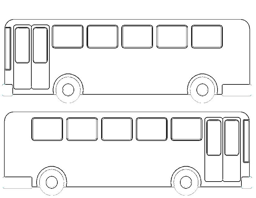 Malvorlage: Bus / Reisebus (Transport) #135451 - Kostenlose Malvorlagen zum Ausdrucken