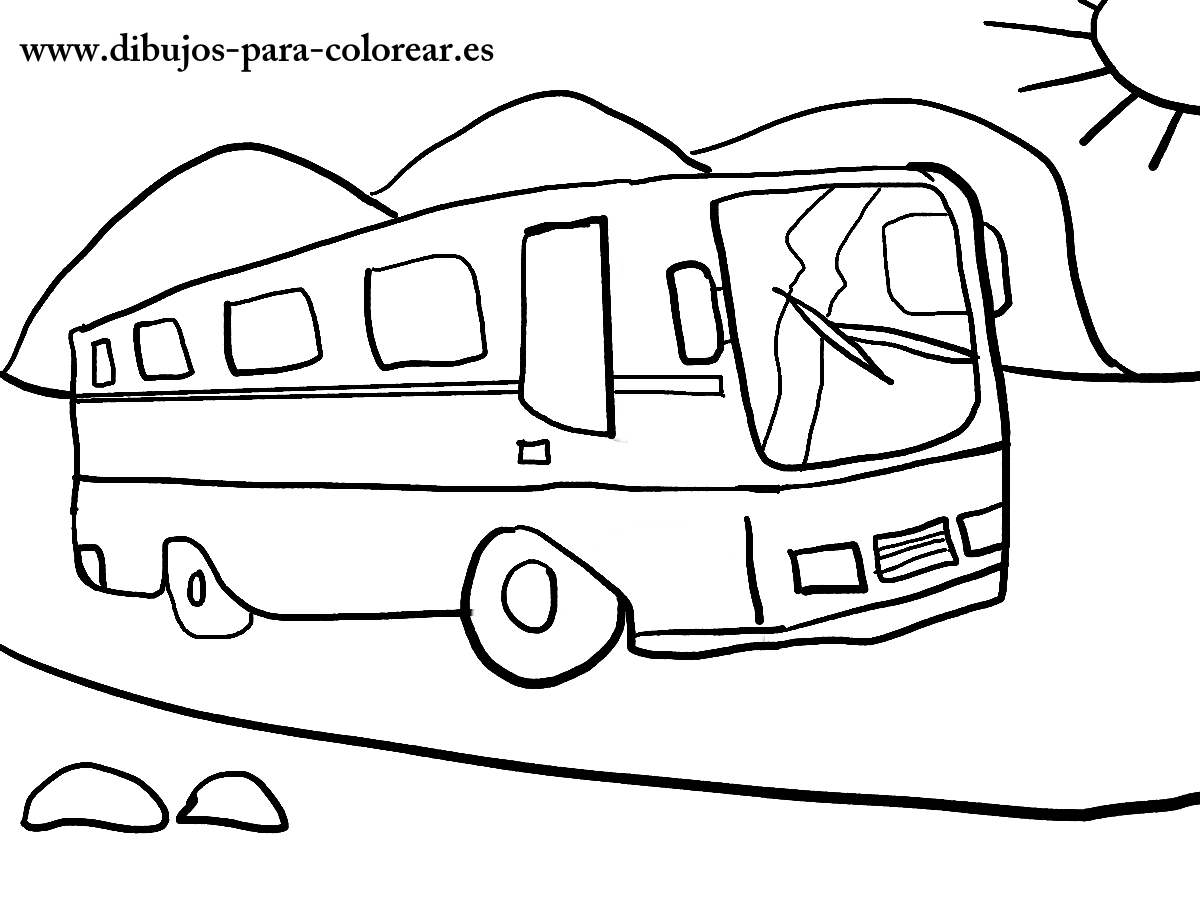 Malvorlage: Bus / Reisebus (Transport) #135500 - Kostenlose Malvorlagen zum Ausdrucken