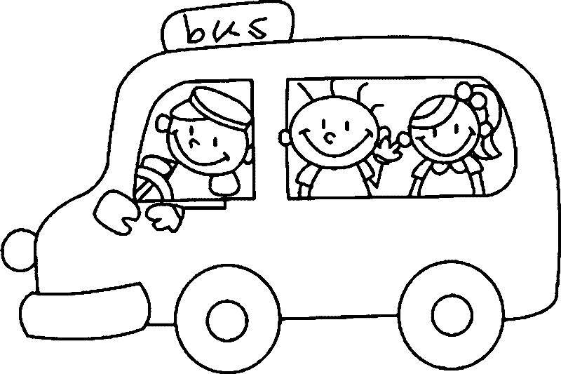 Malvorlage: Bus / Reisebus (Transport) #135519 - Kostenlose Malvorlagen zum Ausdrucken
