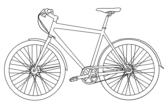 Malvorlage: Fahrrad (Transport) #136939 - Kostenlose Malvorlagen zum Ausdrucken