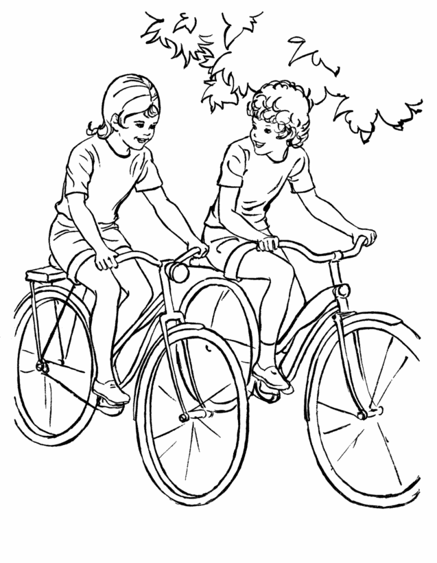 Malvorlage: Fahrrad (Transport) #137049 - Kostenlose Malvorlagen zum Ausdrucken