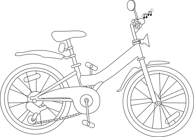 Malvorlage: Fahrrad (Transport) #137139 - Kostenlose Malvorlagen zum Ausdrucken